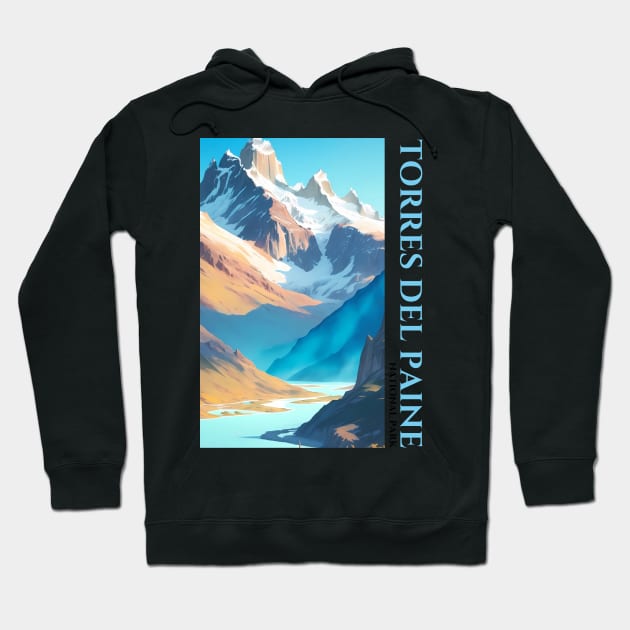 torres del paine national park Hoodie by Ghiblistrokes